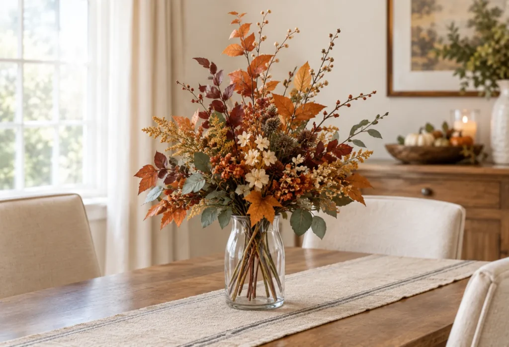 Dollar Tree Floral Fall Centerpiece