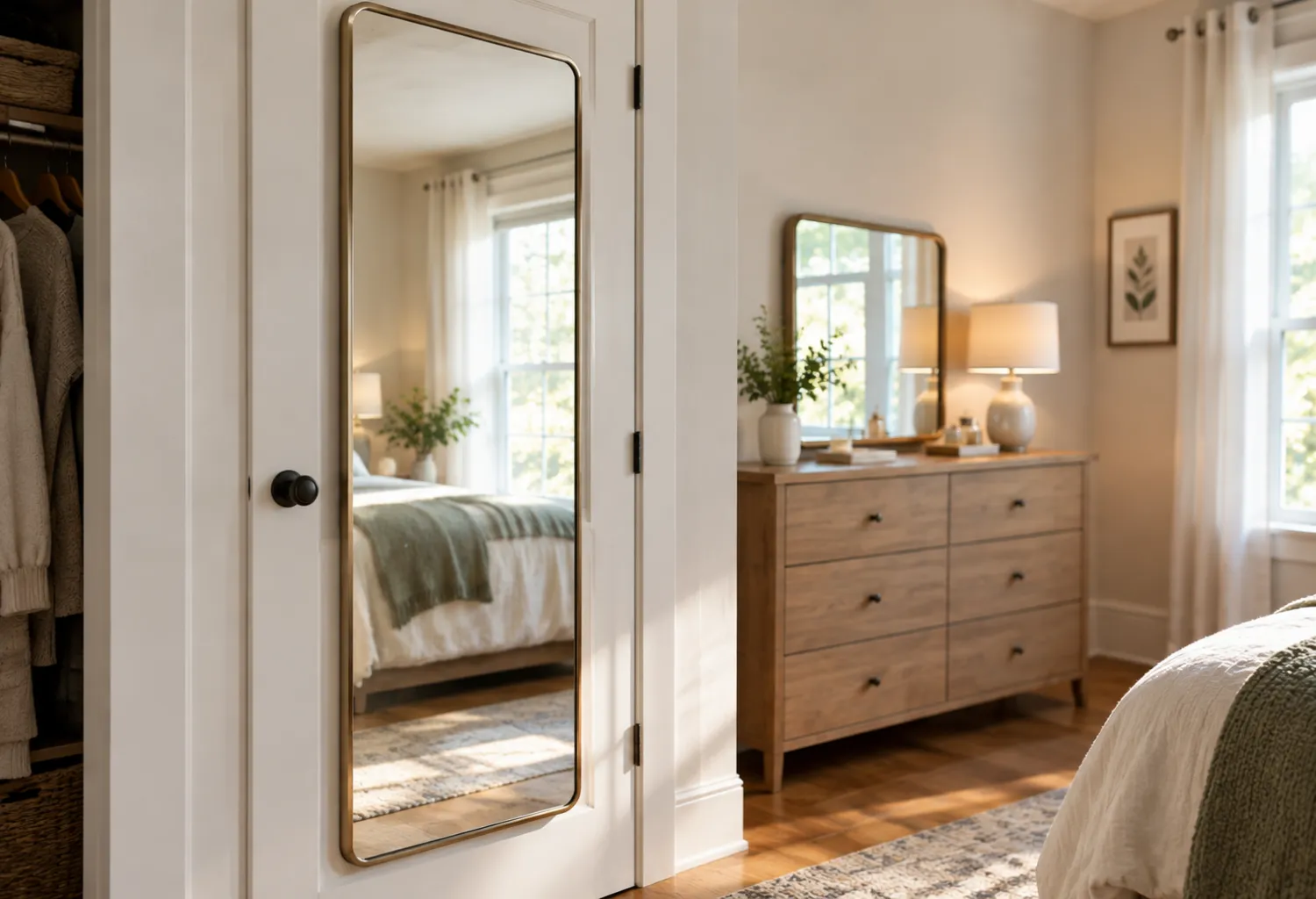 Double Mirror Setup for Getting Ready Together