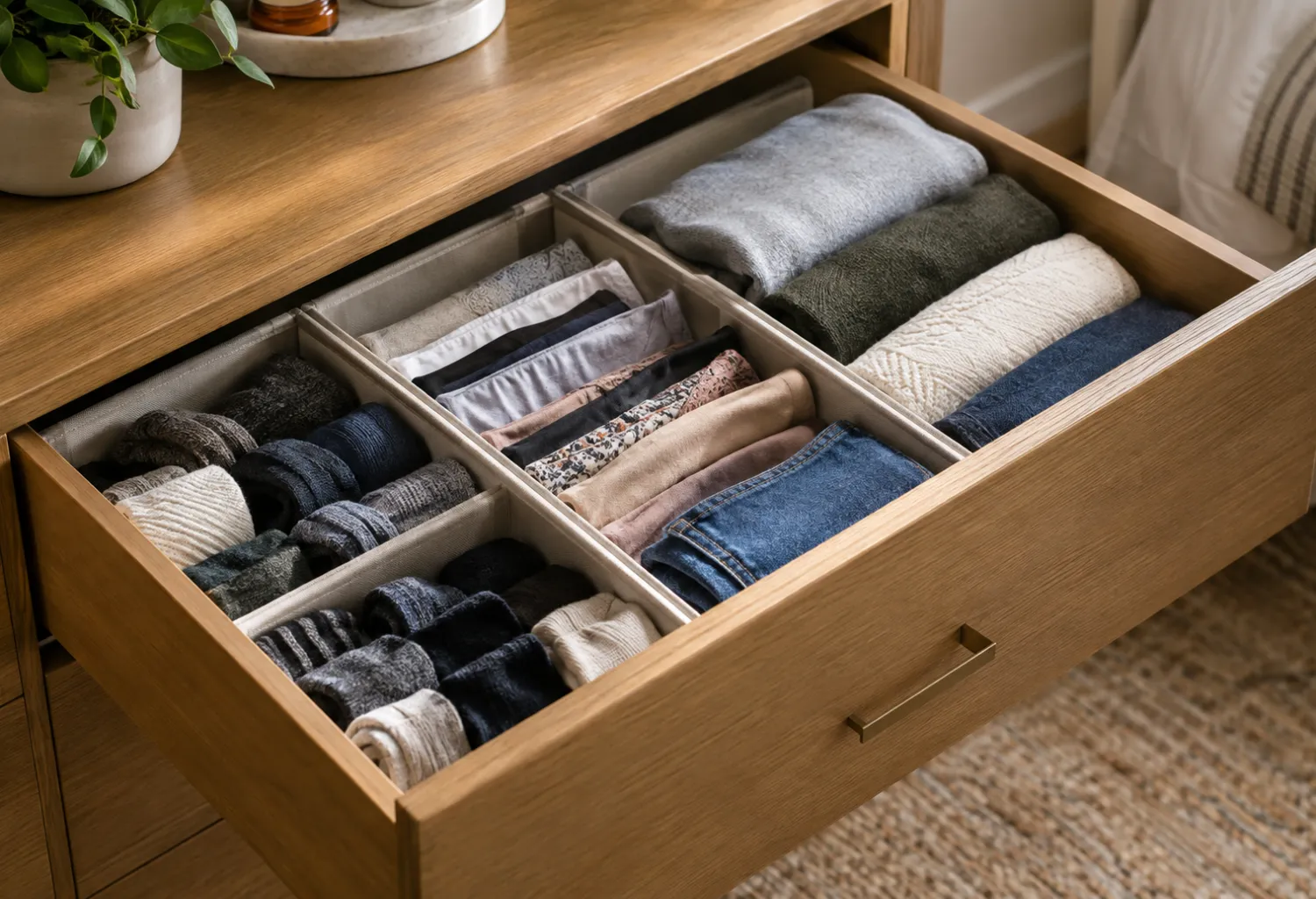 Drawer Dividers for Everyday Clothing