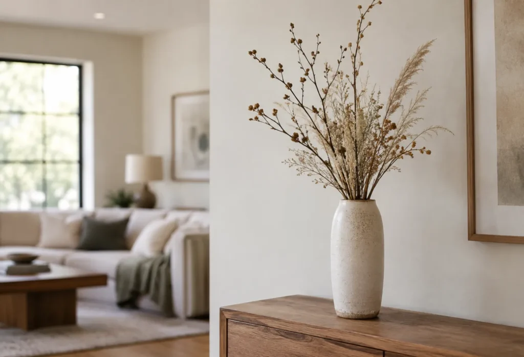 Dried Branches In A Simple Vase