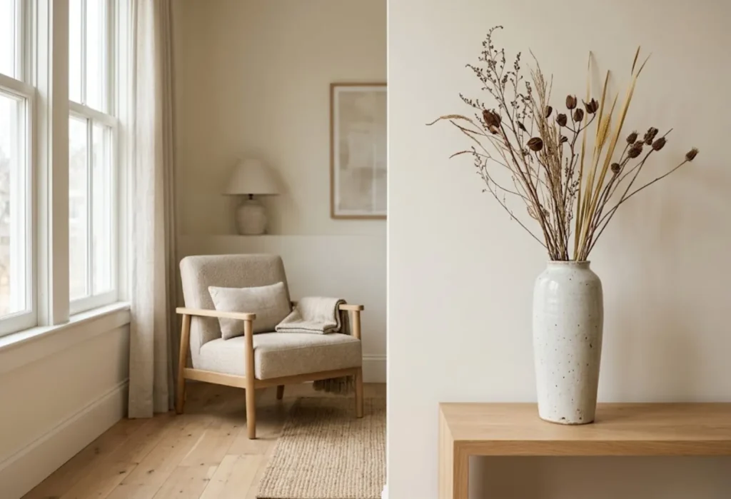Dried Branches In A Tall Vase
