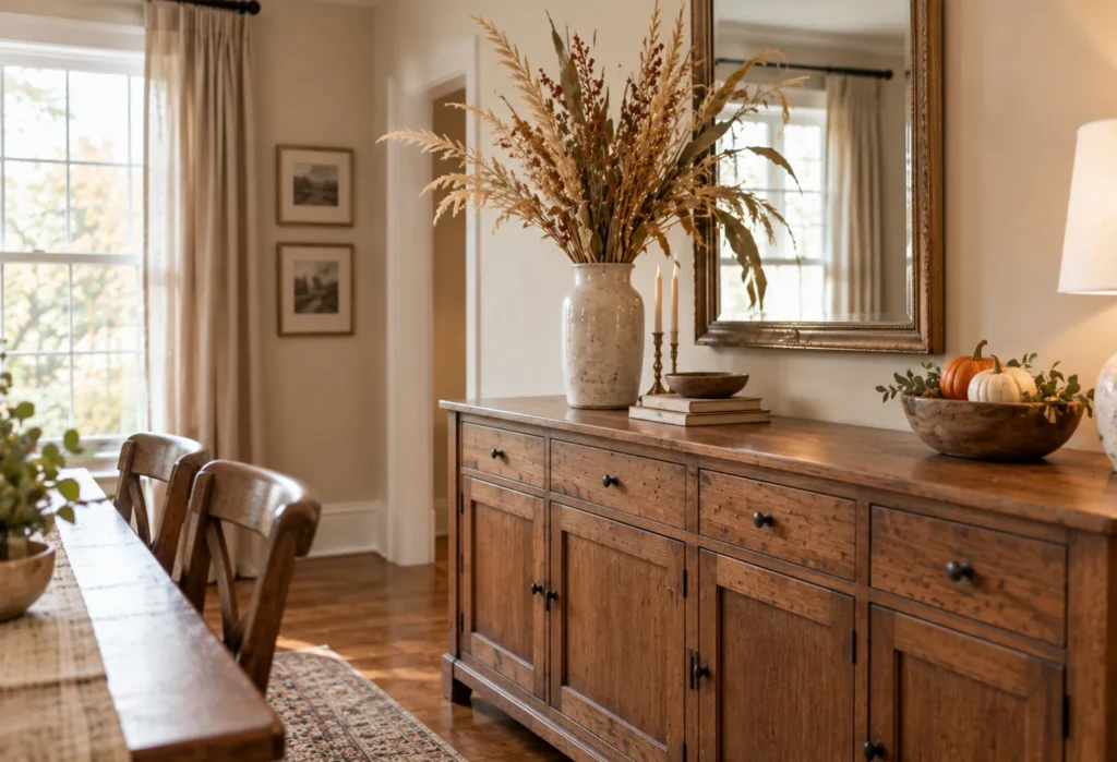 Dried Cornstalk and Grass Arrangement