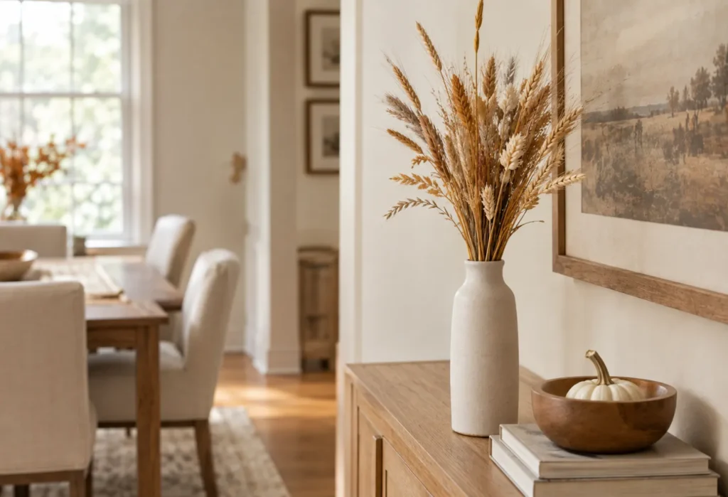 Dried Wheat In A Simple Vase