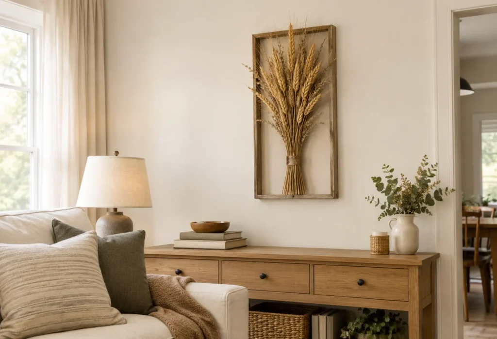 Dried Wheat Wall Arrangement