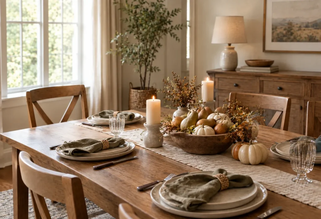 Earth-Tone Dining Table Layers
