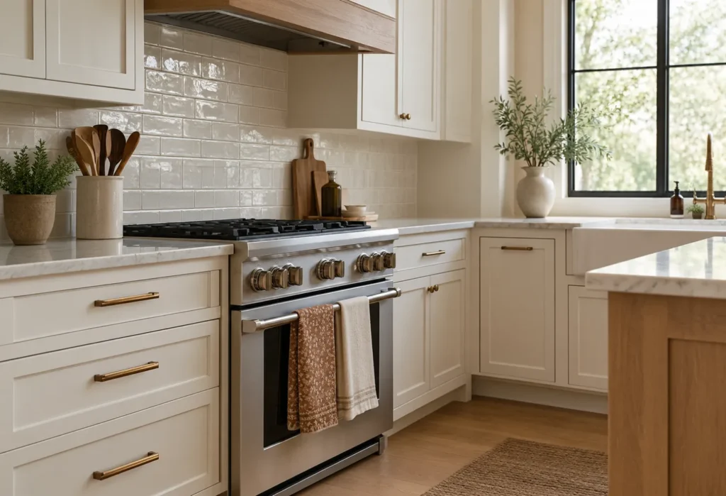 Earth-Tone Kitchen Towels
