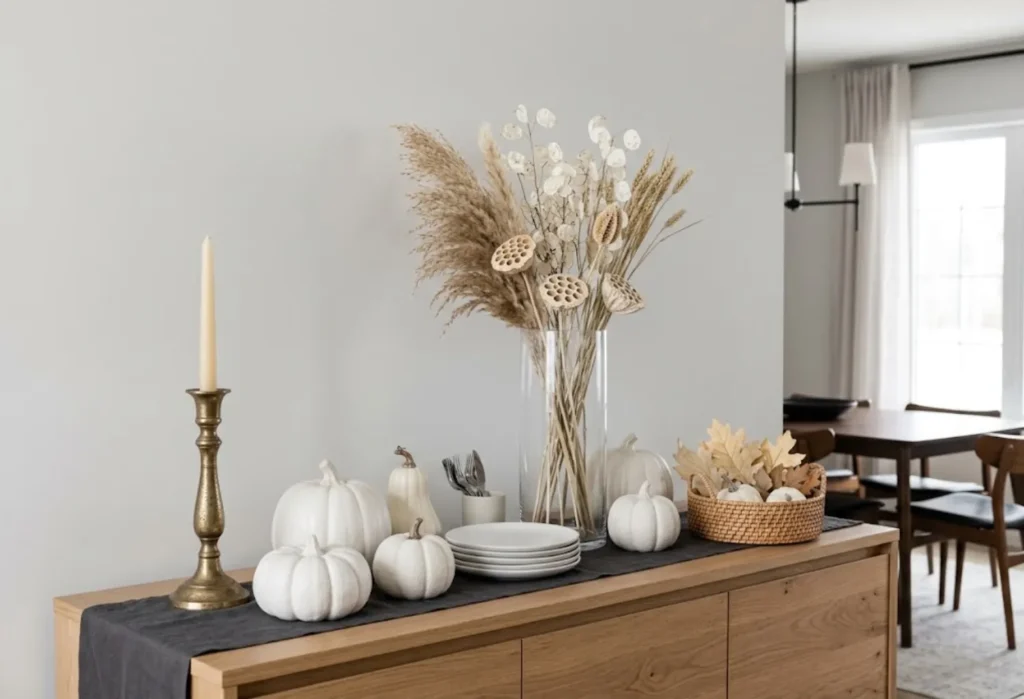 Elegant Glass and Brass Accents
