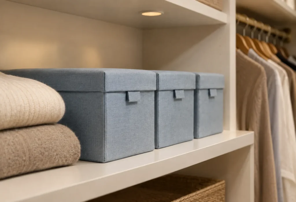  Fabric-Covered Storage Boxes