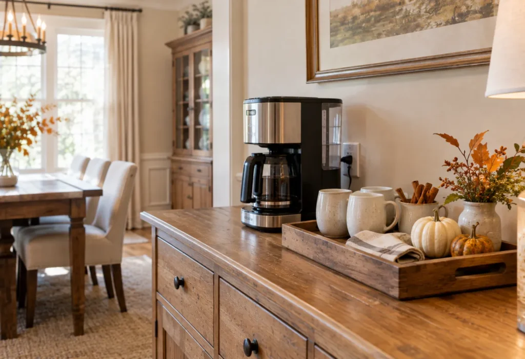 Fall Coffee Station on the Buffet