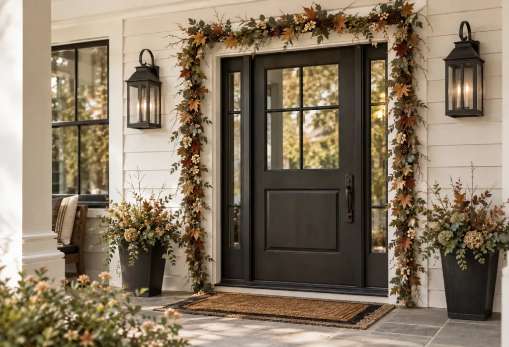 Fall Garland Around the Door