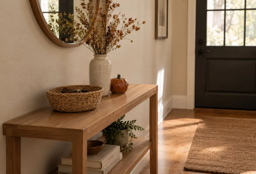 Fall-Inspired Entryway Shelf