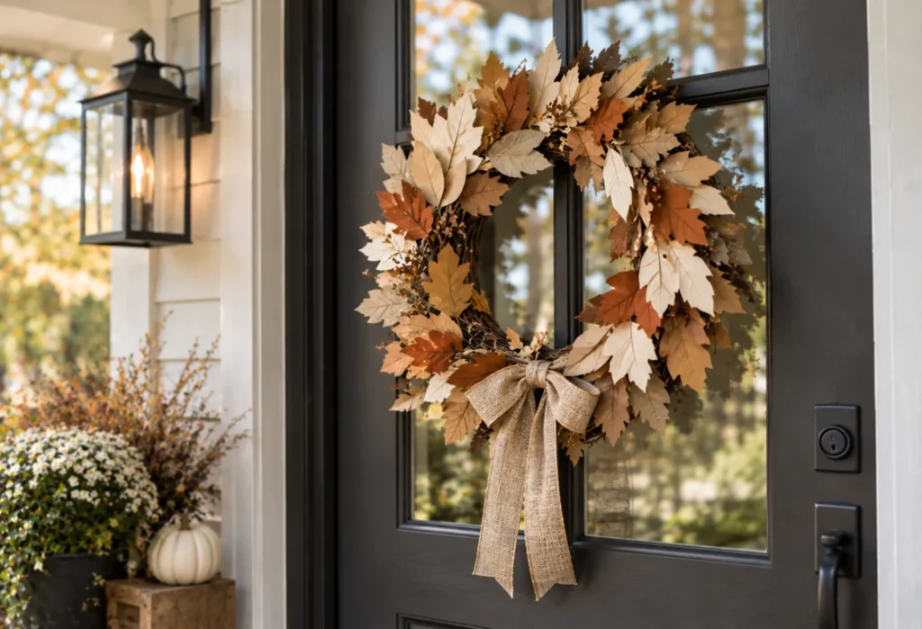 Fall Leaf Wreath From Paper