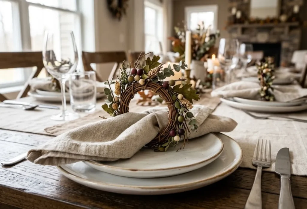 Fall Napkin Ring Wreaths