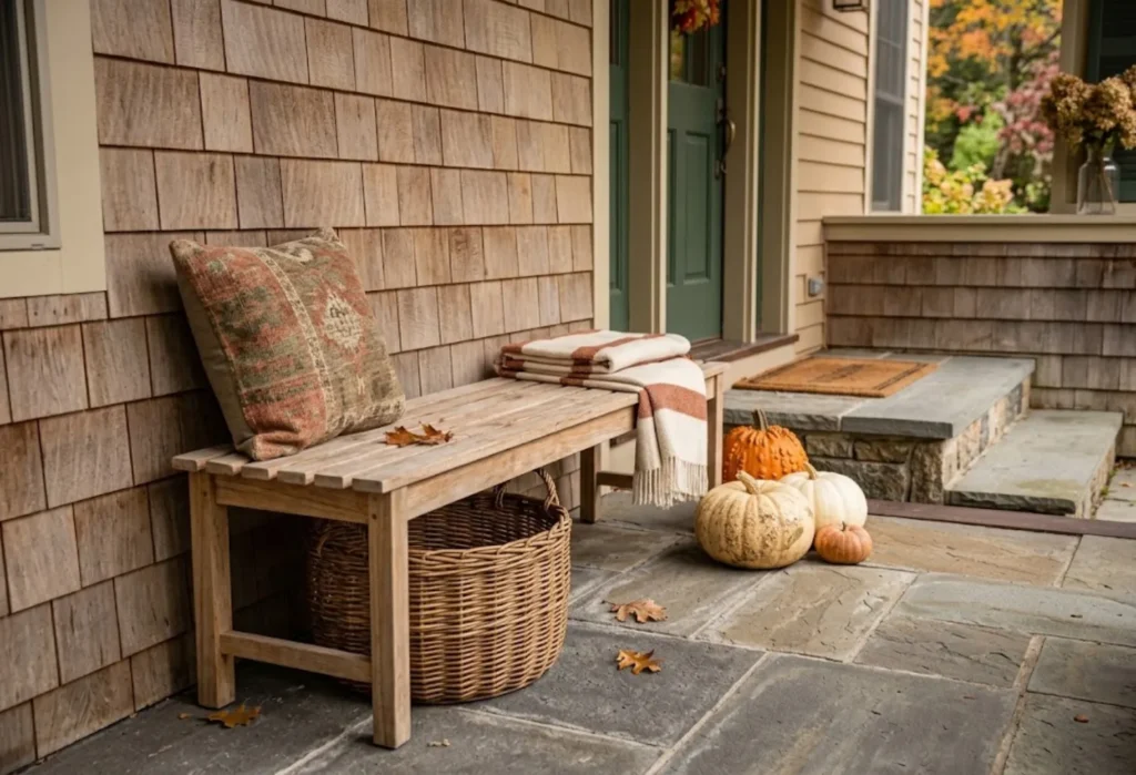 Fall Porch Bench