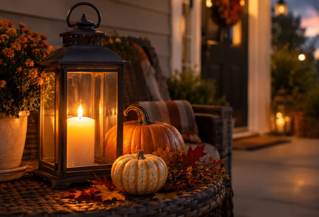 Fall-Scented Candles in Lanterns