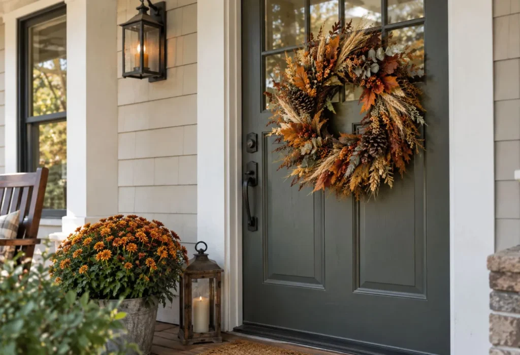 Fall Wreath With Dried Foliage