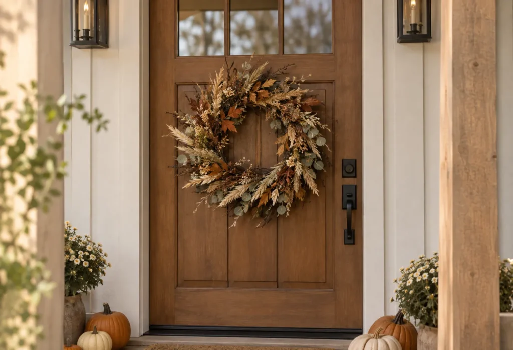 Fall Wreath With Dried Foliage