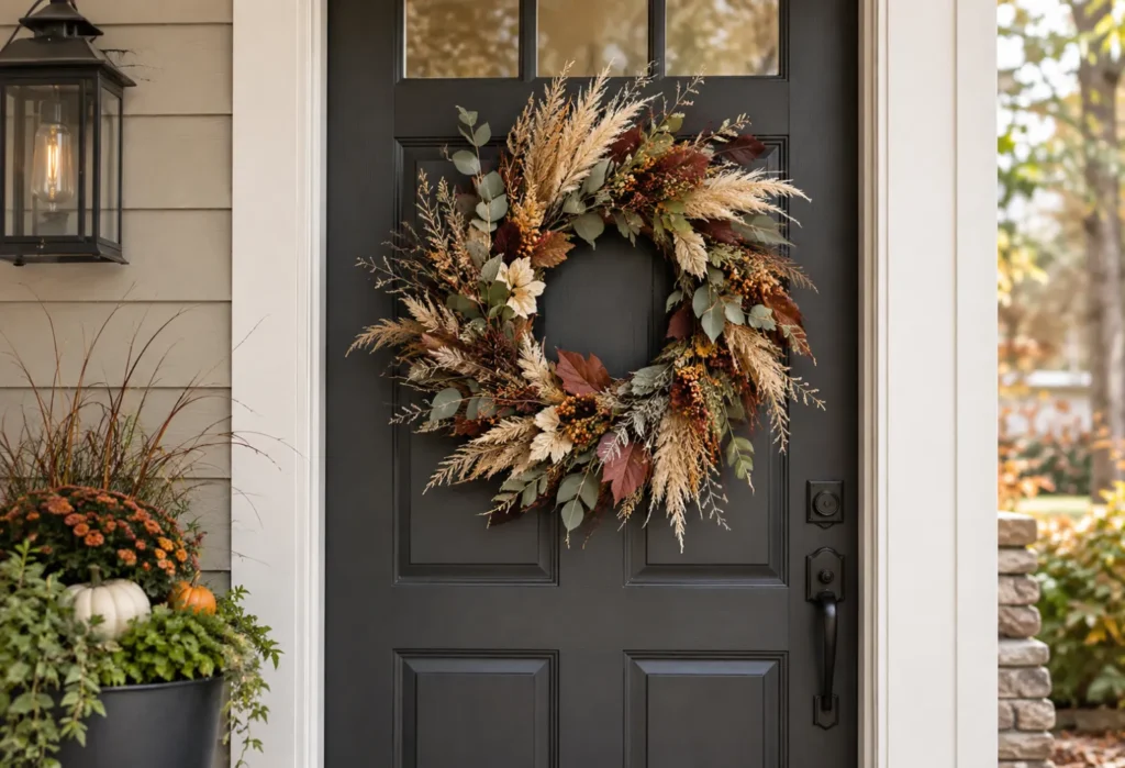 Fall Wreath With Dried Foliage