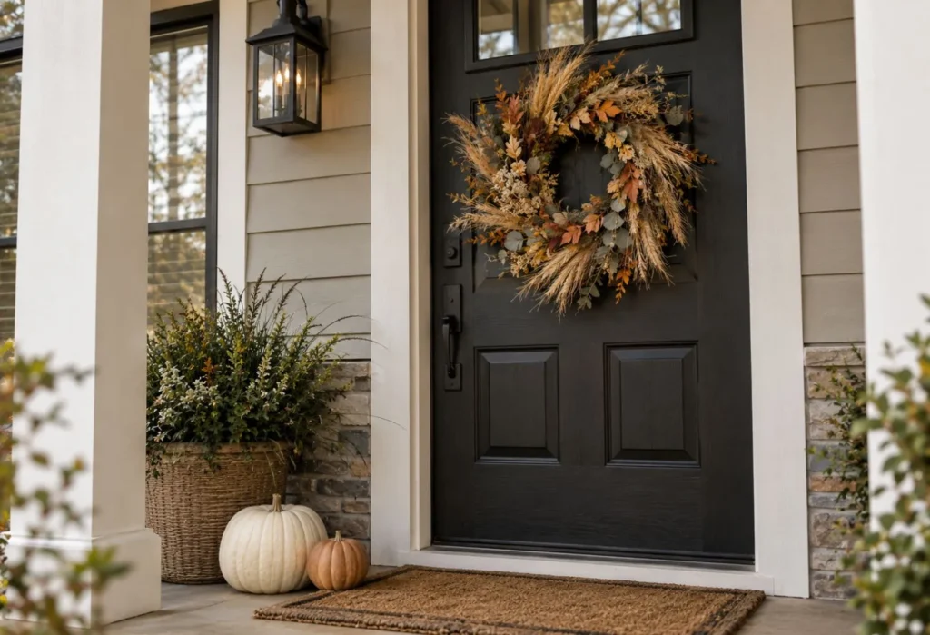 Fall Wreath With Dried Grasses