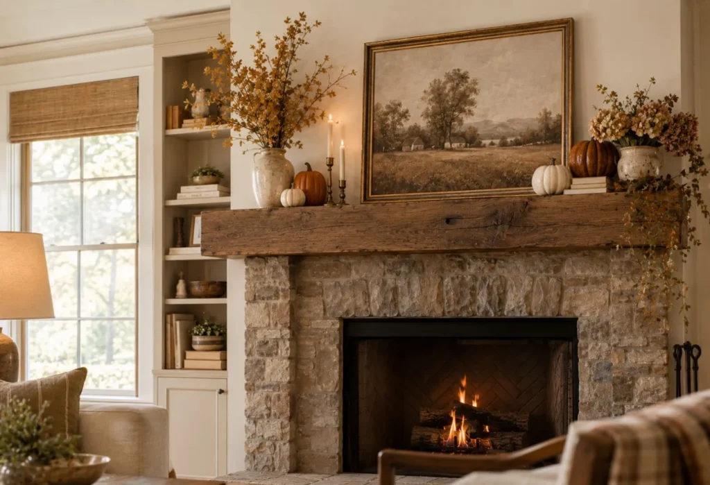 Farmhouse Fall Mantel