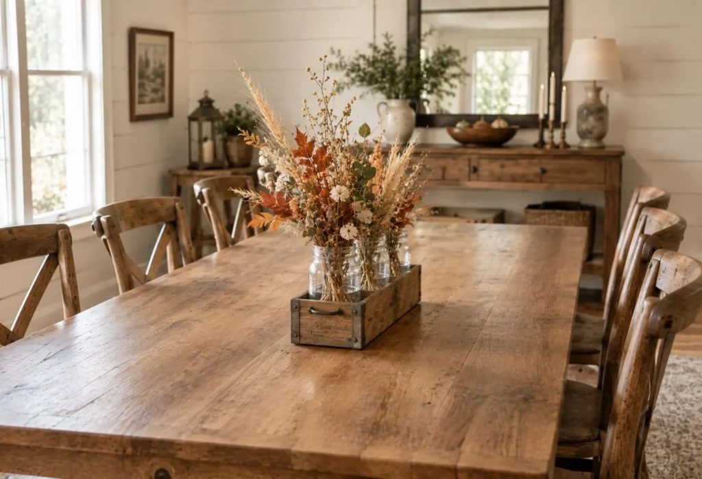 Farmhouse Mason Jar Arrangement