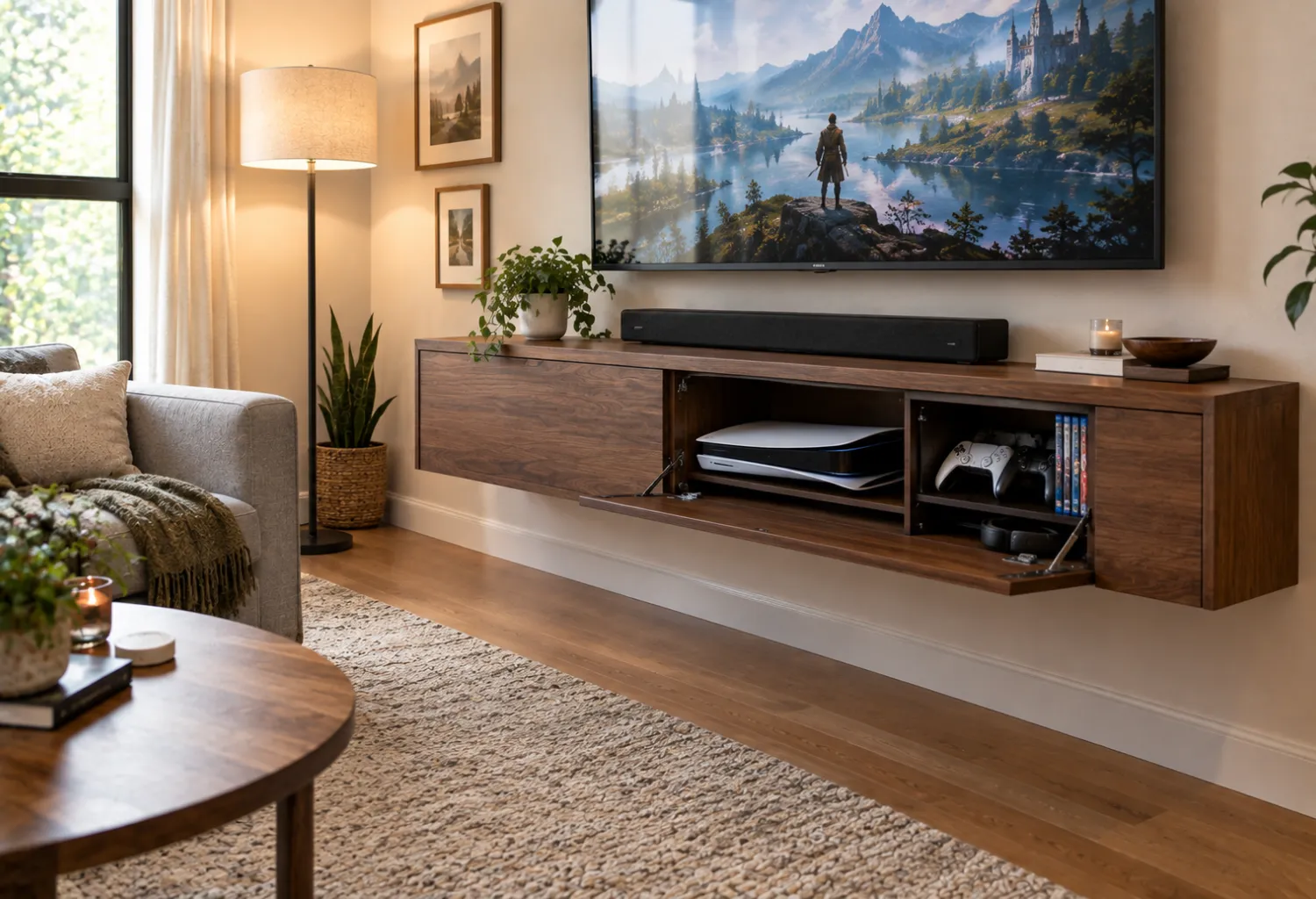 Floating Media Cabinet