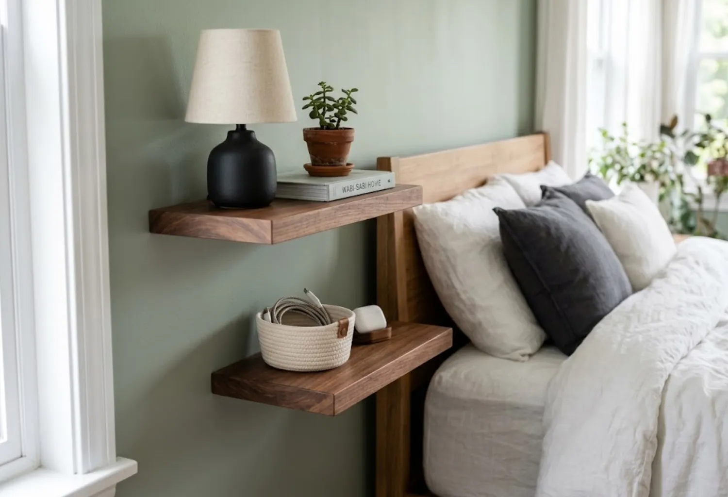 Floating Nightstand Shelves