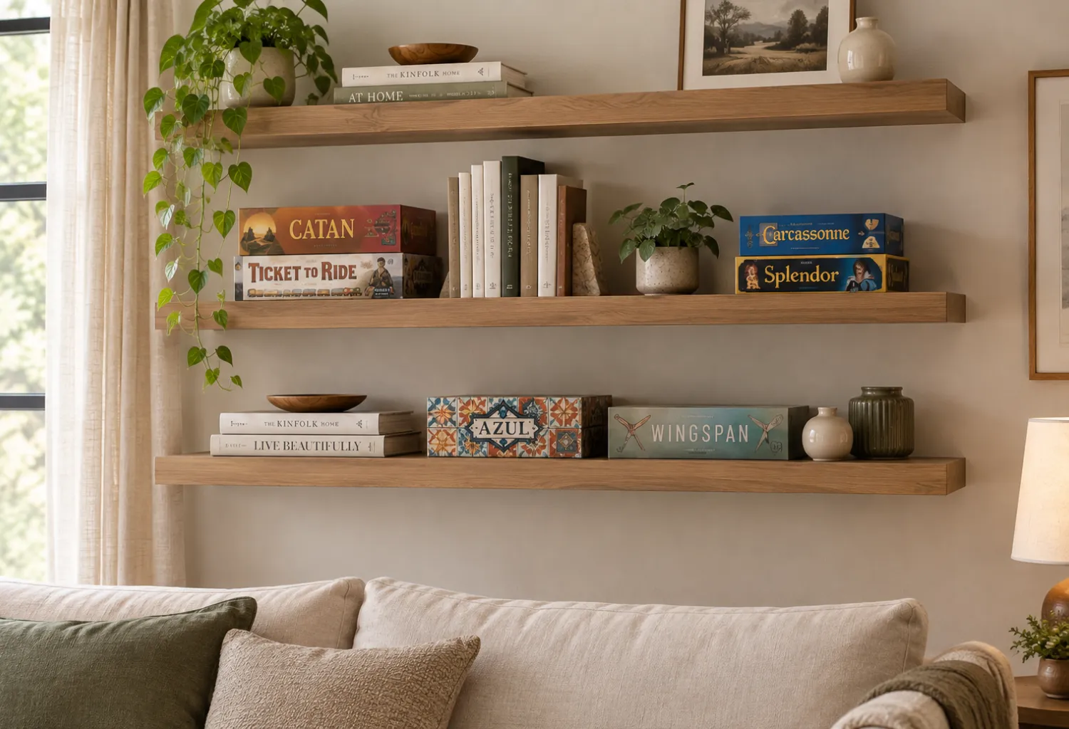 Floating Shelves for Favorite Games