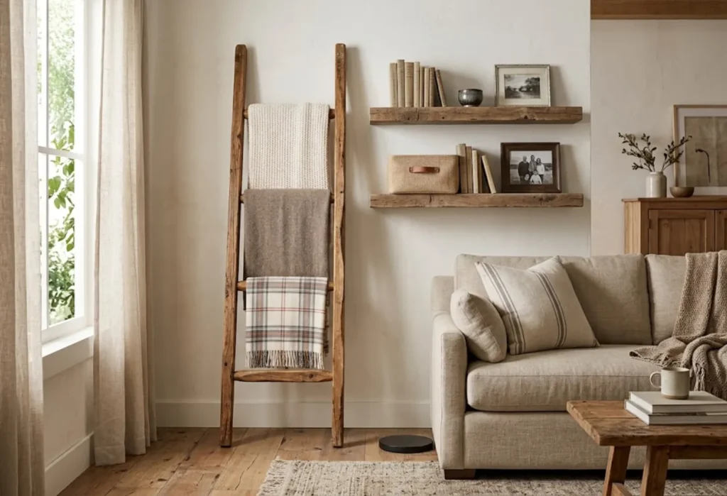 Floating Wood Shelves
