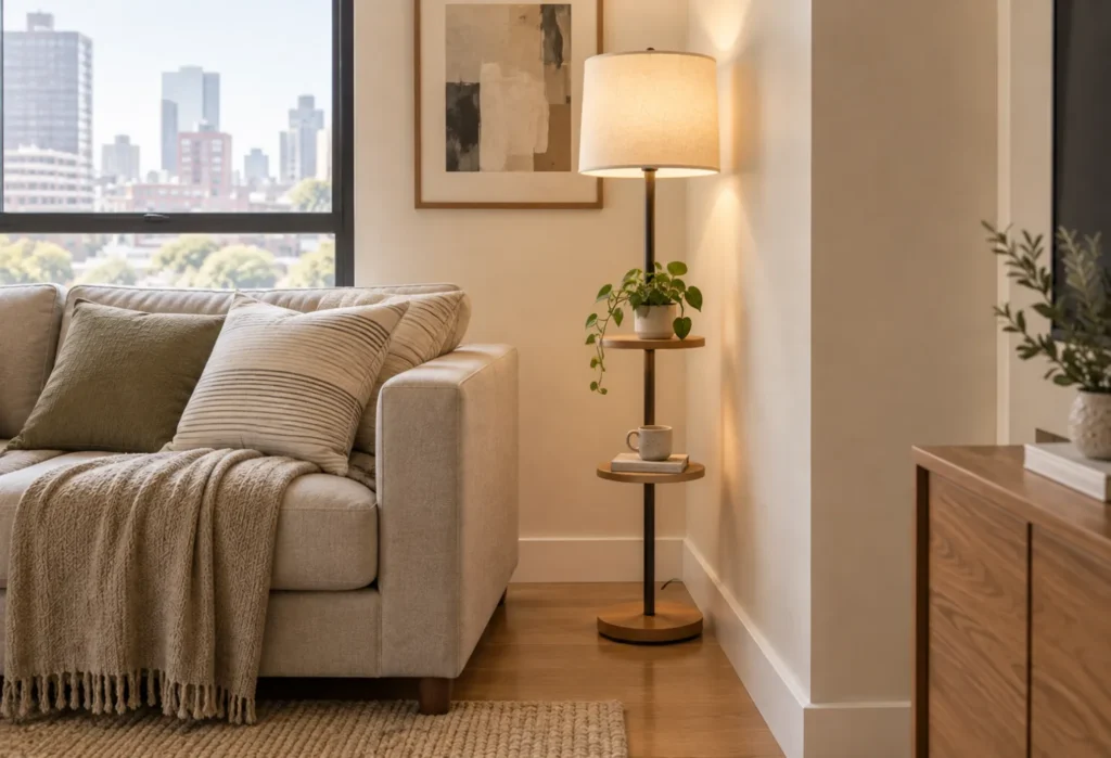 Floor Lamp With Shelf