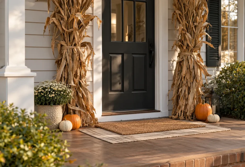 Frame the Door With Cornstalks