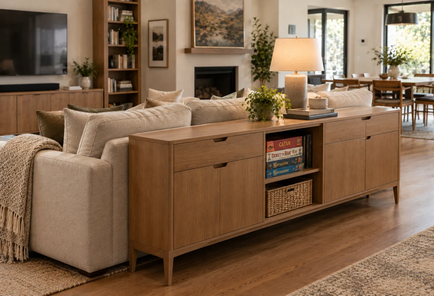 Game Storage Behind the Sofa