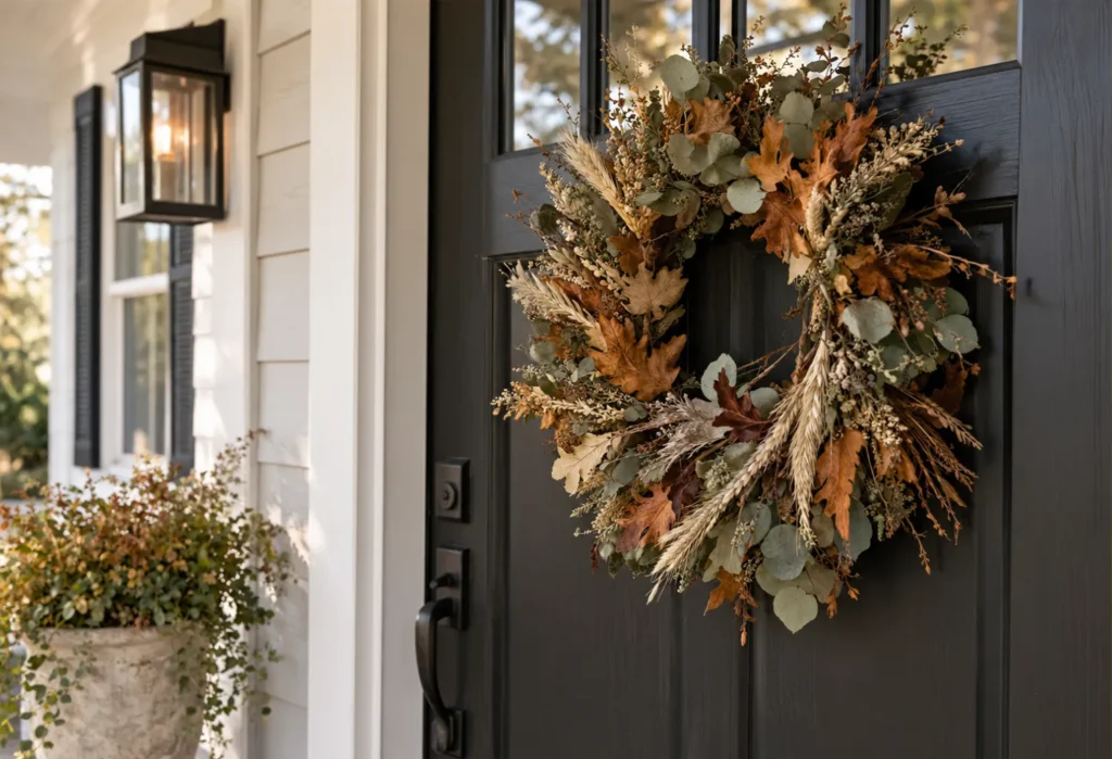 Hang a Dried Leaf Wreath