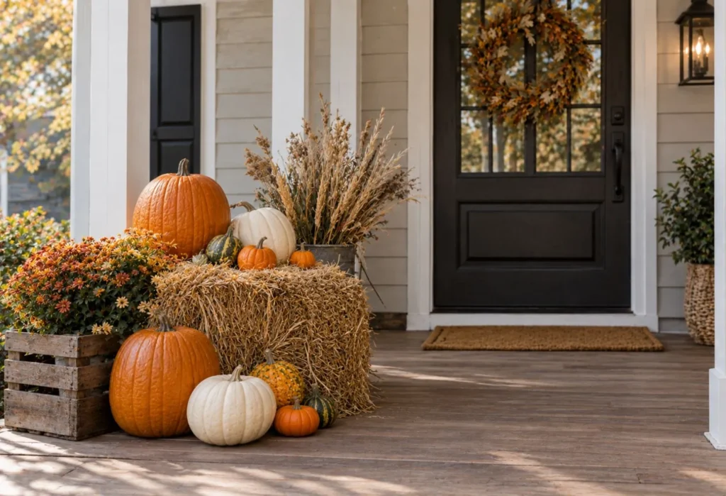 Hay Bale Pumpkin Corner