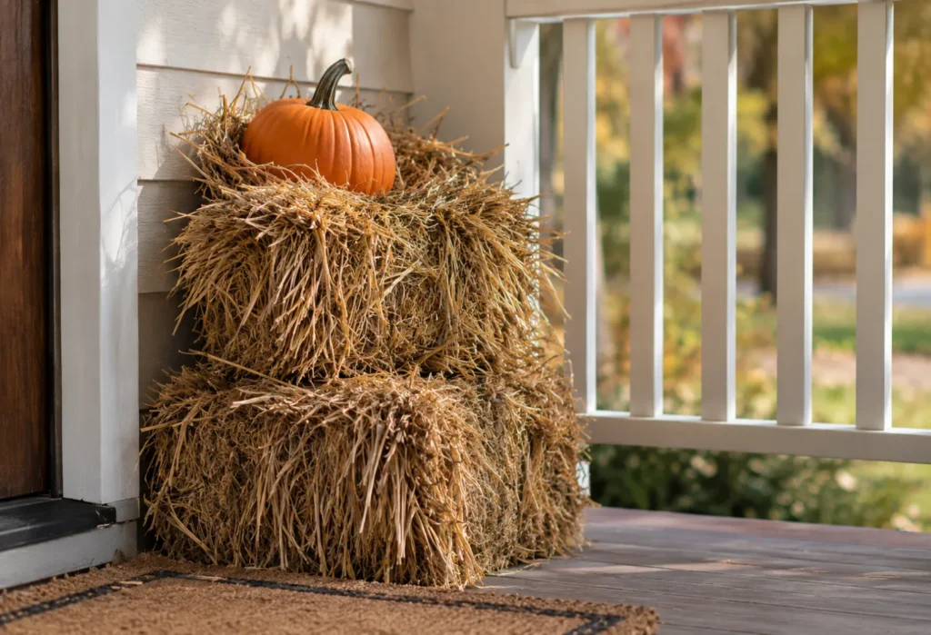 Hay Bales as Accent Pieces