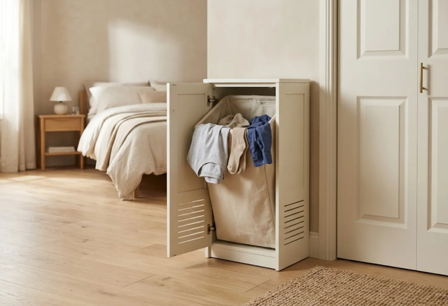 Hidden Hamper Cabinet