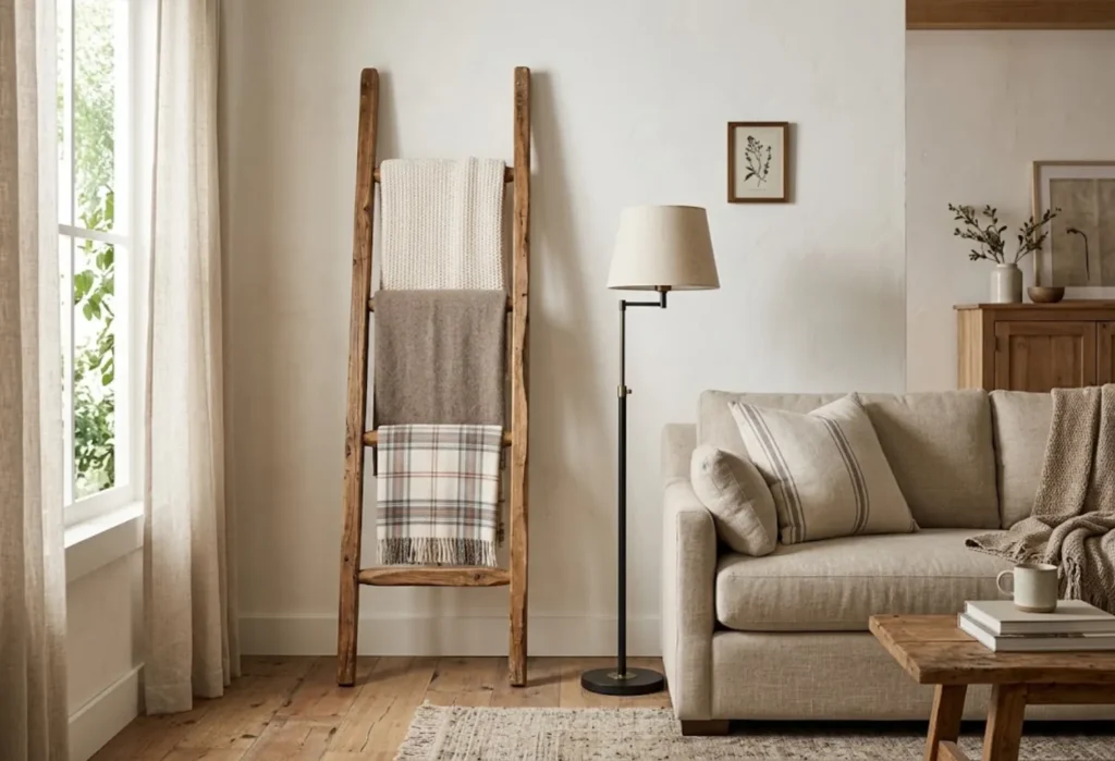 Ladder Blanket Rack