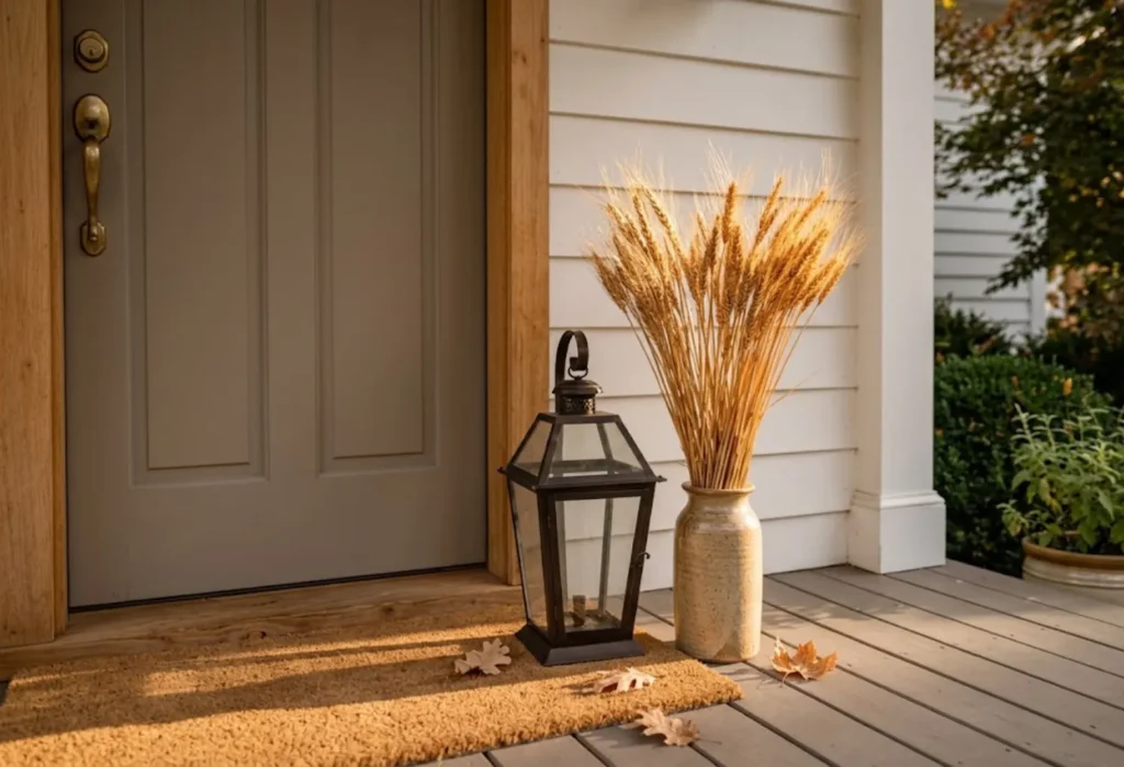 Lanterns With Dried Wheat