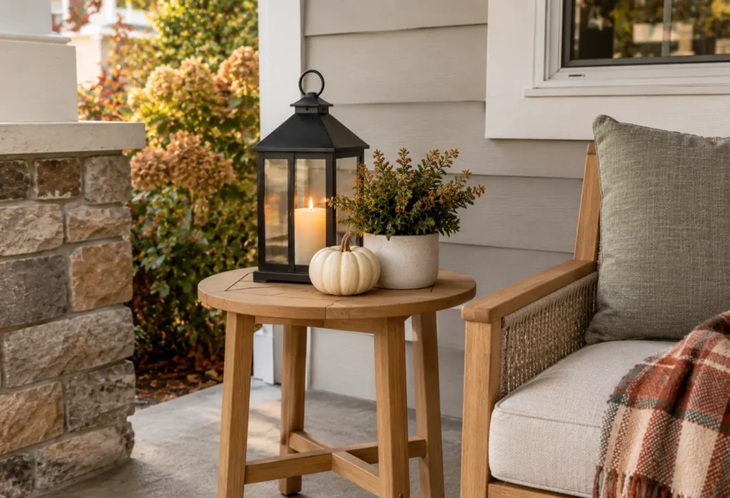 Lanterns on a Small Side Table