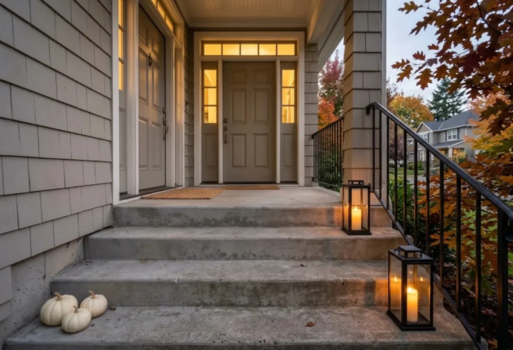 Lanterns on the Front Steps