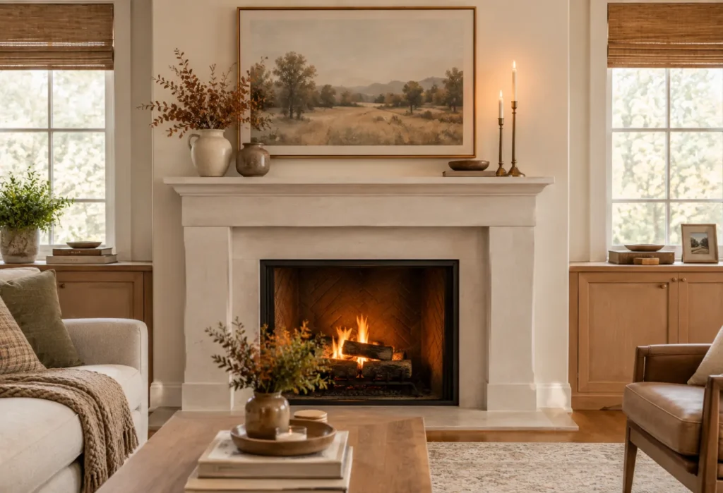 Layered Fireplace Mantel