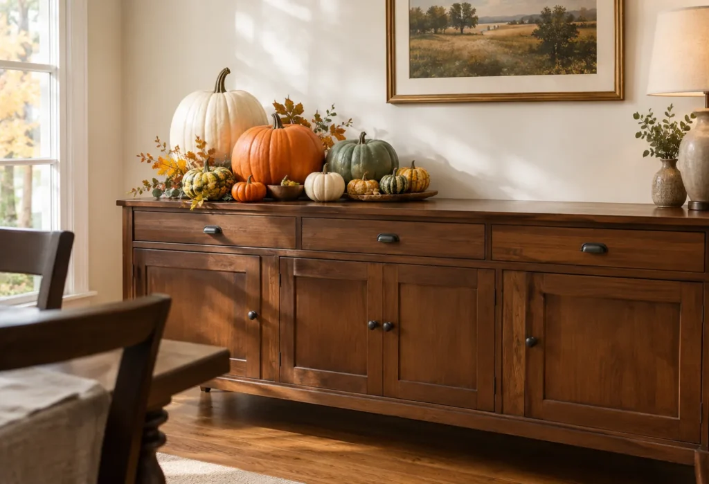 Layered Pumpkins and Gourds