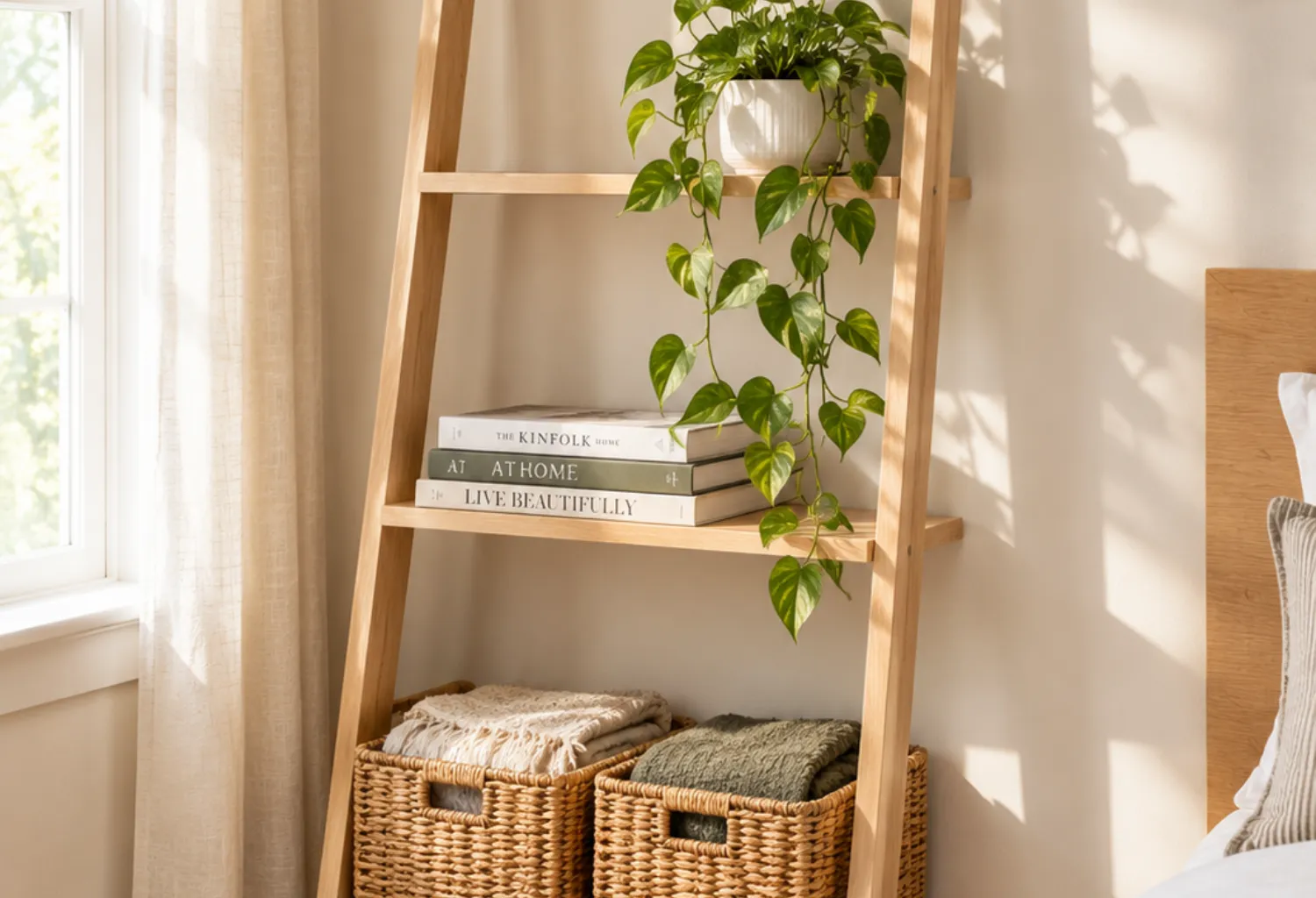 Leaning Ladder Shelf
