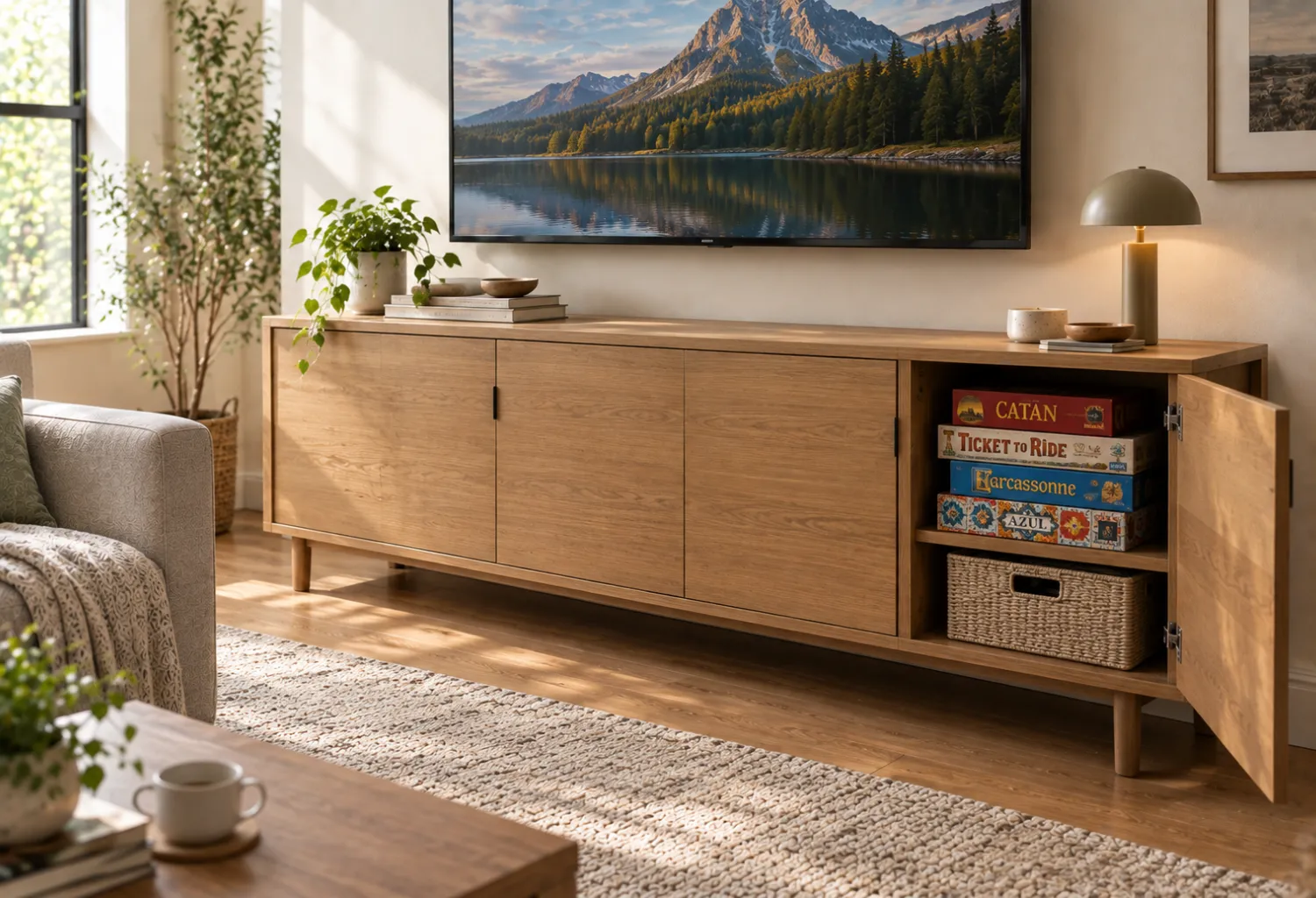 Low Media Console Cabinets