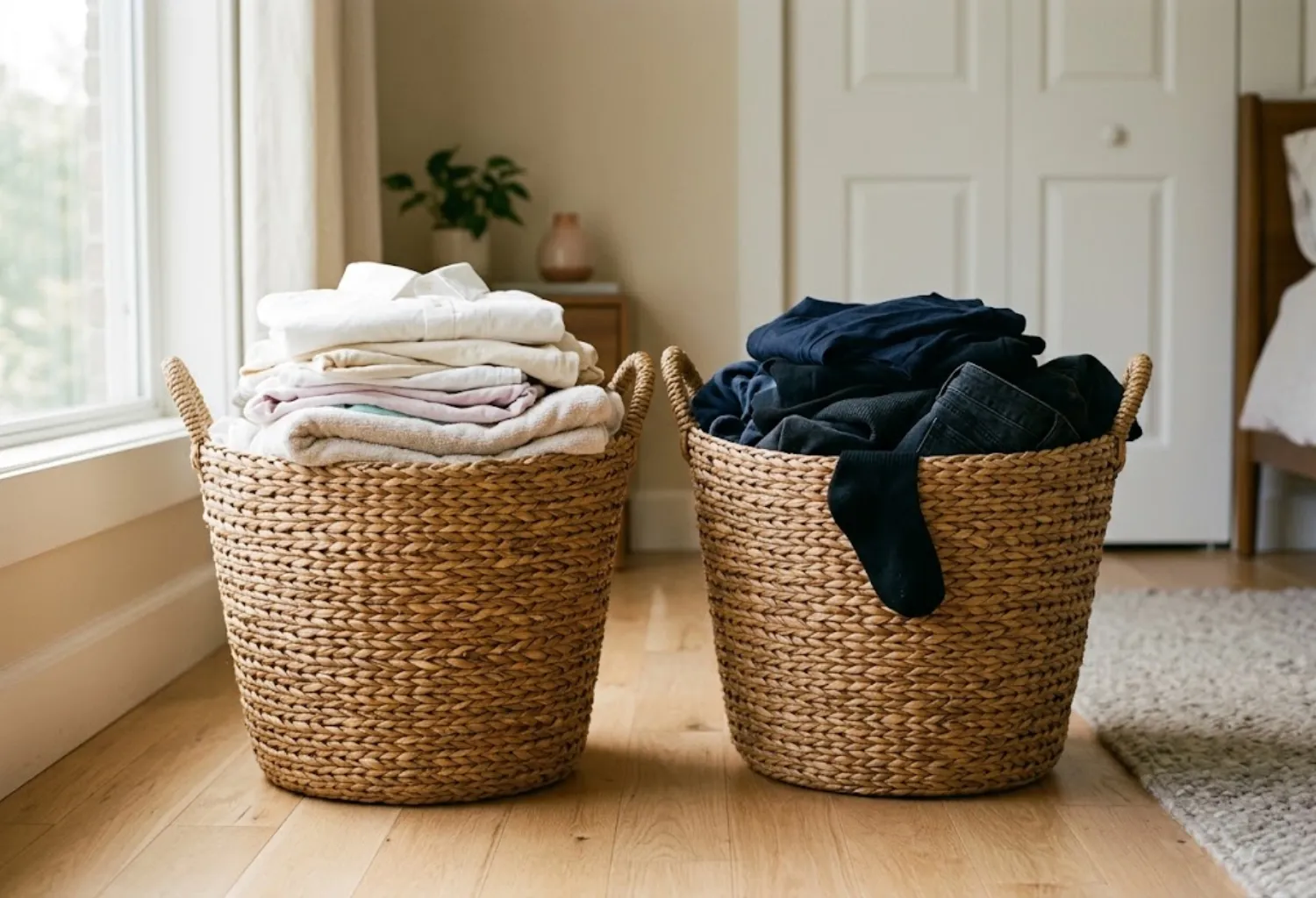 Matching Baskets for Laundry, Sorted by Person