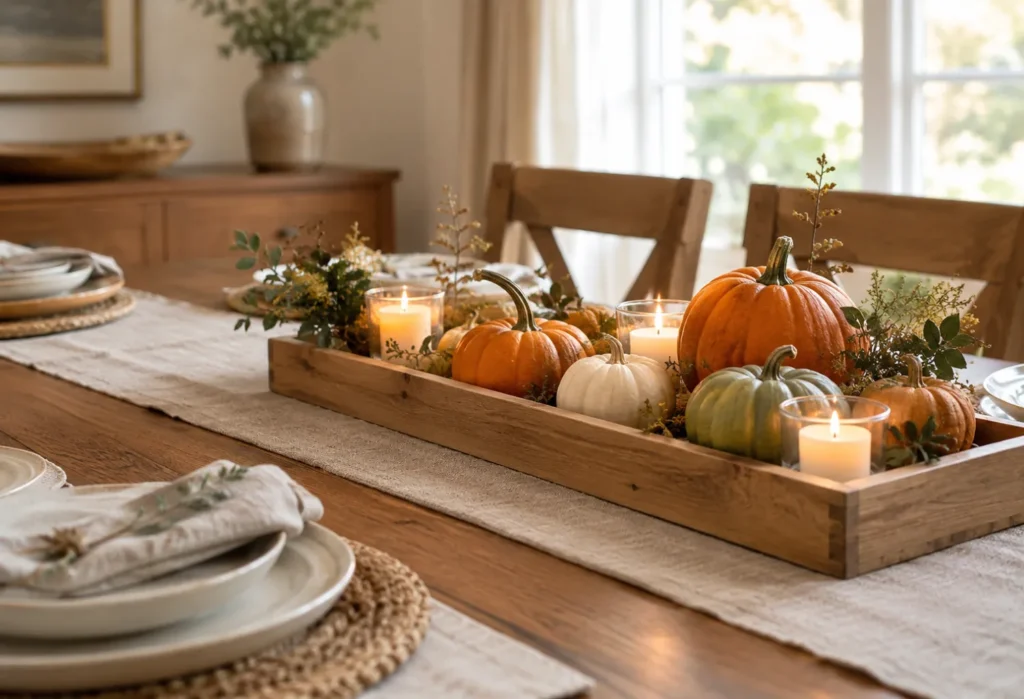 Mini Pumpkin Candle Tray
