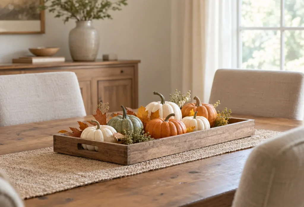 Mini Pumpkin Tray Centerpiece