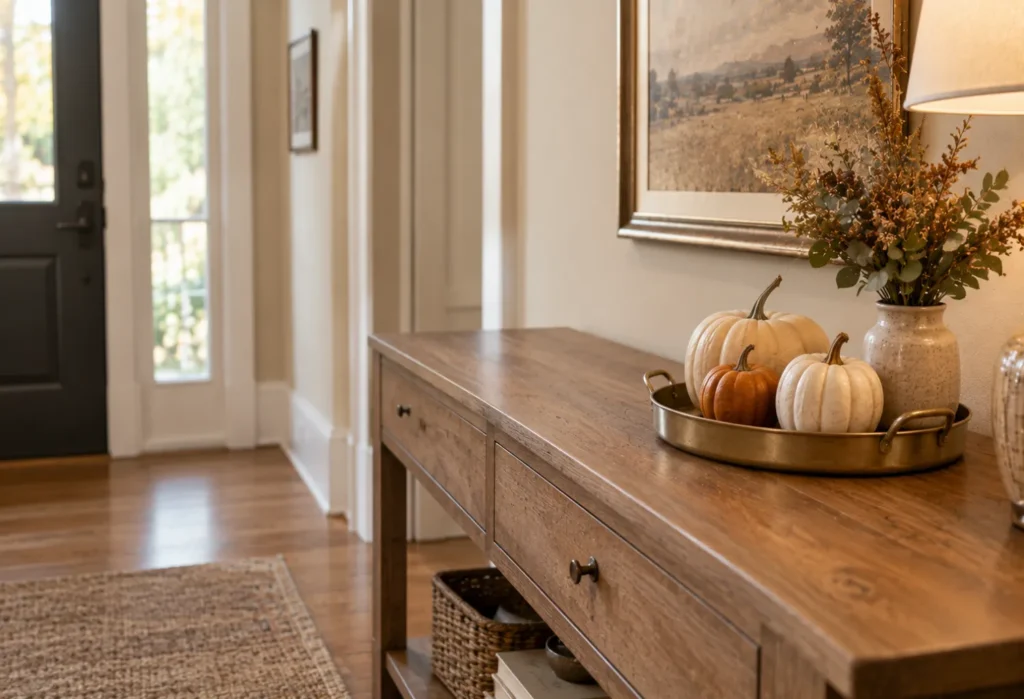 Mini Pumpkin and Brass Tray