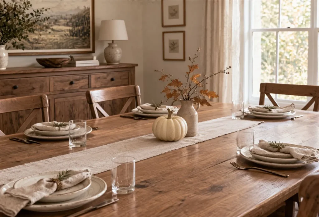 Minimalist Fall Table Setting