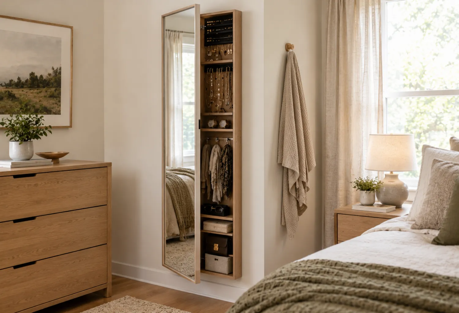 Mirror With Hidden Storage